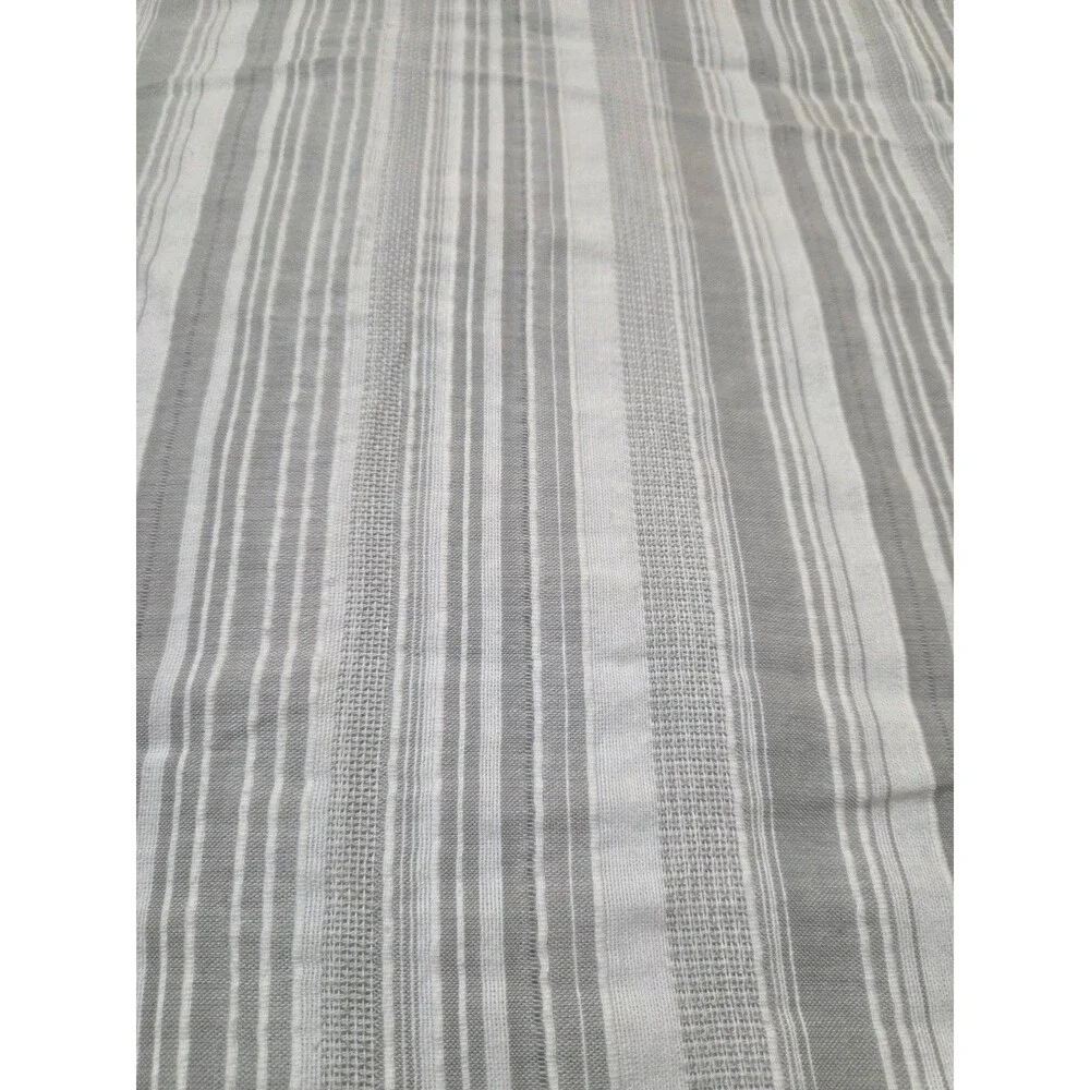 Pottery Barn Euro Decorative Pillow Cover 26 x 26 Cotton Gray White Stripe K4.1